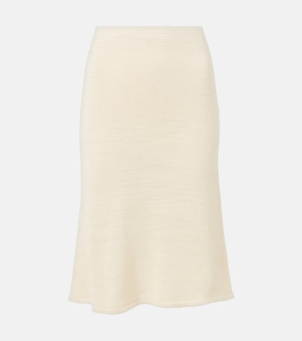 The Row Jesto knitted silk-blend midi skirt