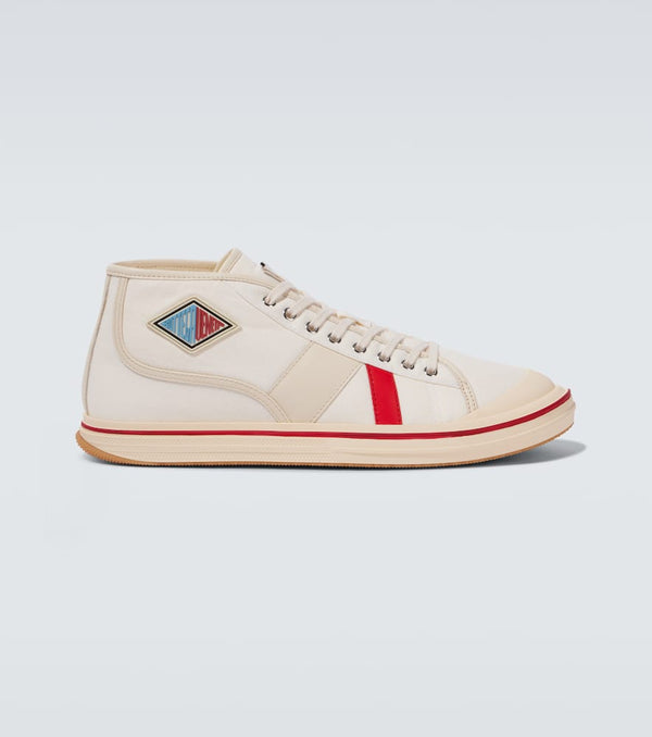 Bottega Veneta Eliot leather-trimmed canvas sneakers