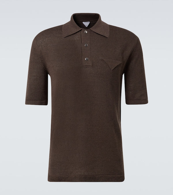 Bottega Veneta Linen polo shirt