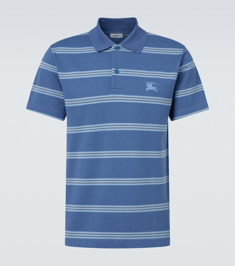 Burberry EKD striped cotton pique polo shirt