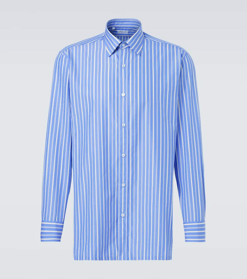 Charvet Striped cotton poplin shirt