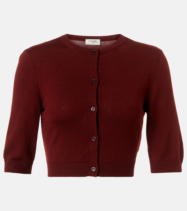 Saint Laurent Cropped wool cardigan