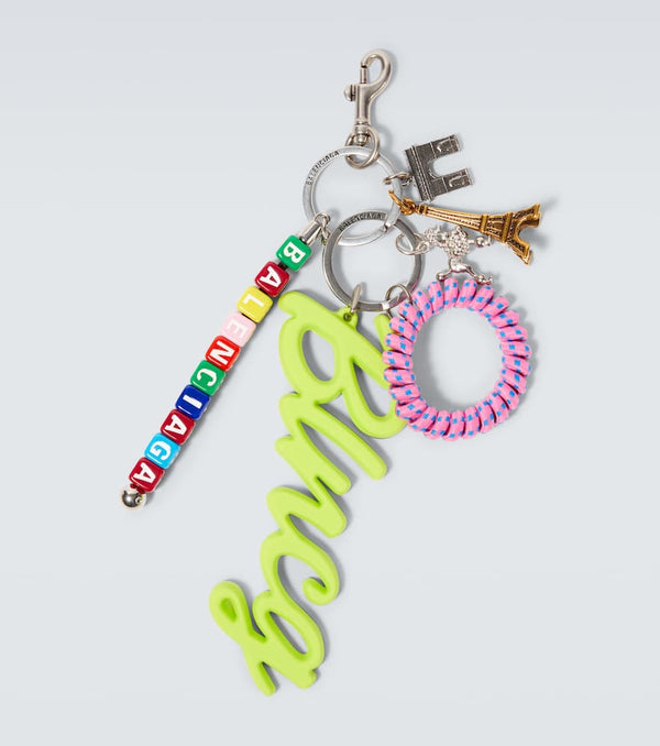 Balenciaga Logo embellished keychain