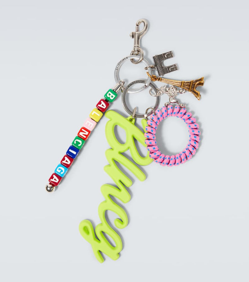 Balenciaga Logo embellished keychain
