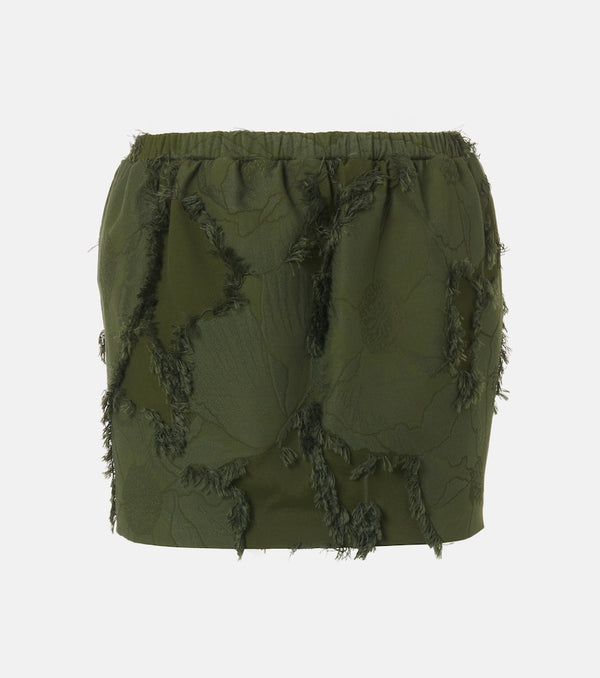 Gucci Floral jacquard fil coupé miniskirt