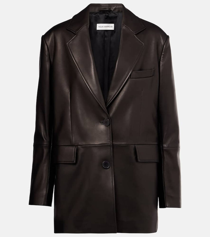 Nour Hammour Cass leather blazer