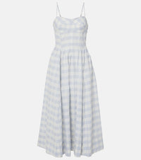 Simkhai Kittiya gingham cotton midi dress