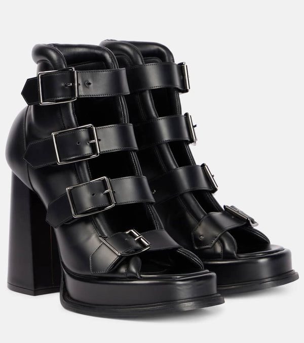 Alexander McQueen Caged 120 leather platform sandals