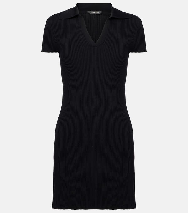 Balenciaga Wool-blend polo dress