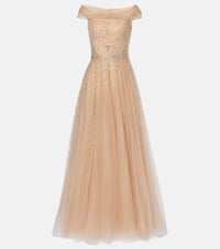 Jenny Packham Shayla embellished tulle gown