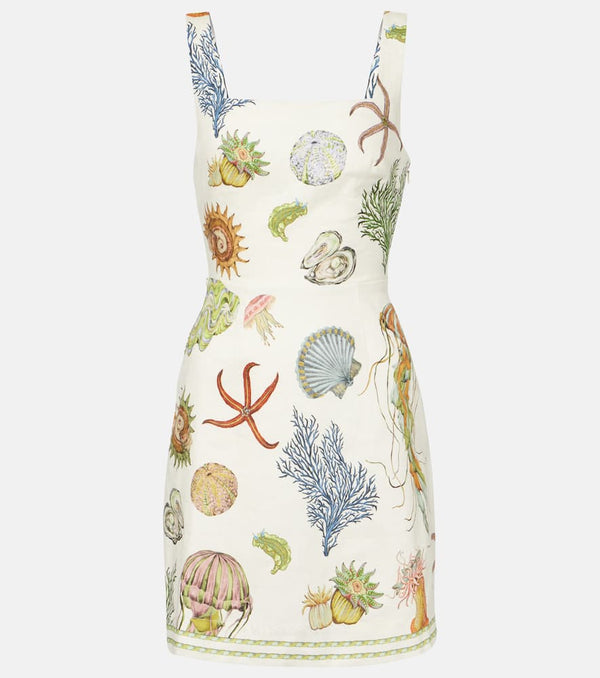 Alémais Sea linen minidress