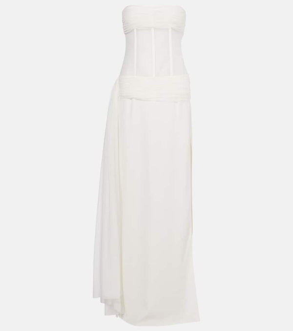 Christopher Esber Bridal veiled corset dress