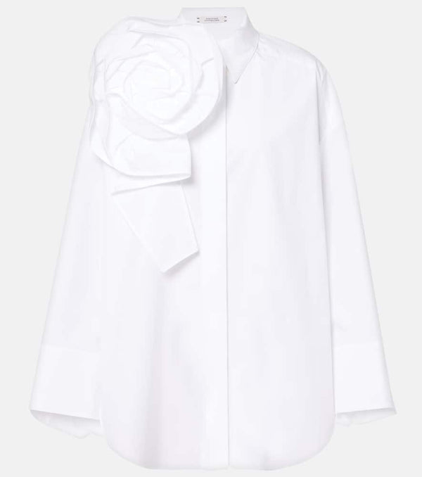 Dorothee Schumacher Floral-appliqué cotton-blend poplin shirt