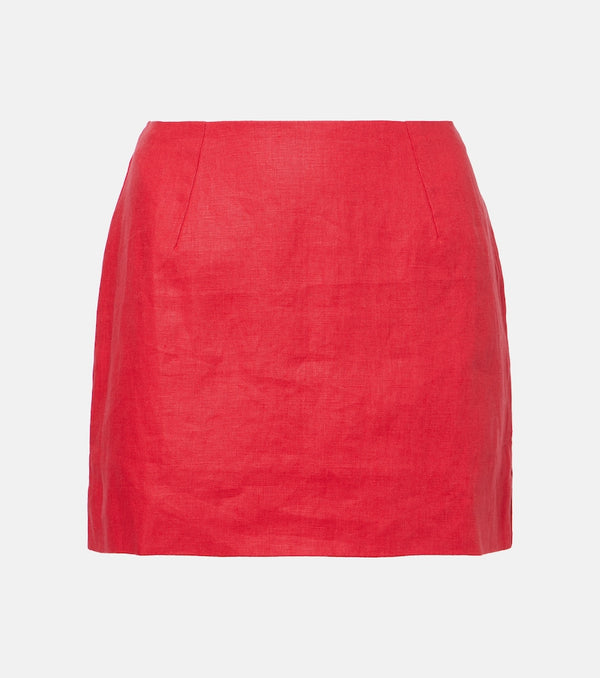 Faithfull Jane linen miniskirt