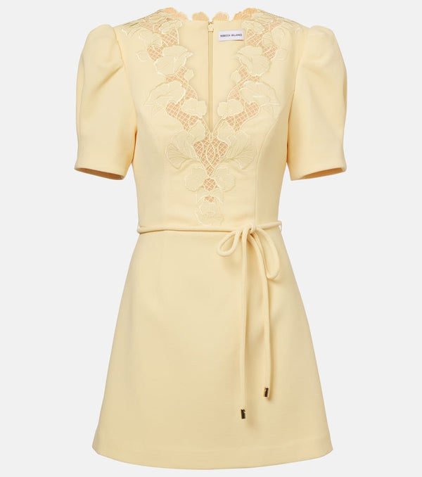 Rebecca Vallance Lulu lace-trimmed crêpe minidress