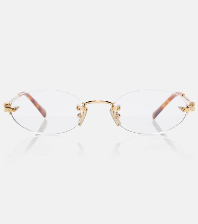 Miu Miu Oval logo glasses