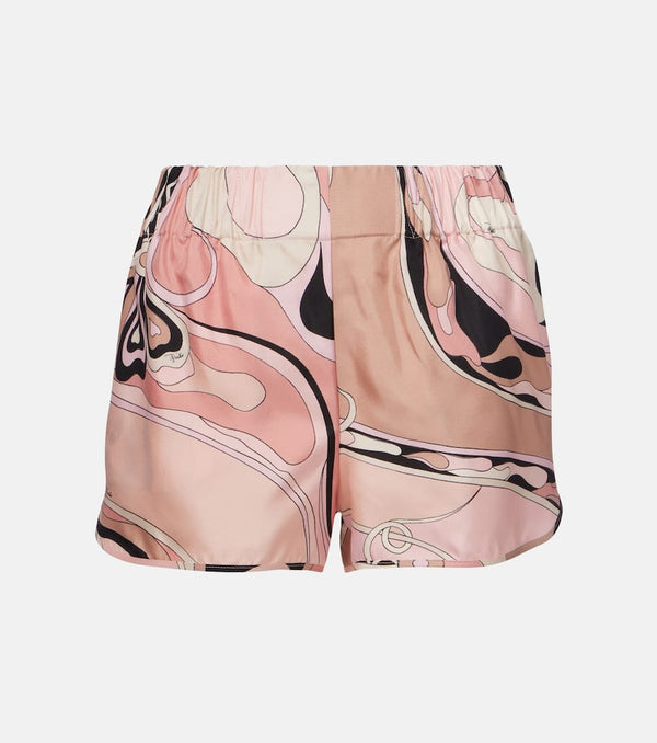 Pucci Orchidee silk twill shorts