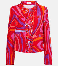 Pucci Marmo embellished cotton terry jacket