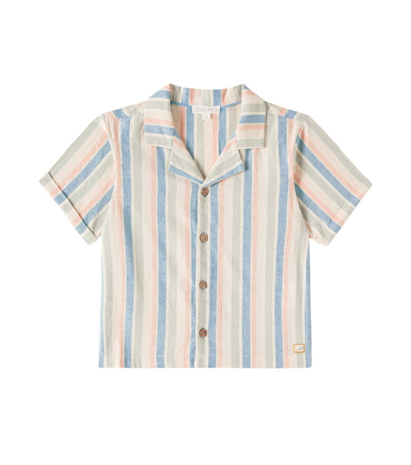 Louise Misha Alov striped cotton and linen shirt
