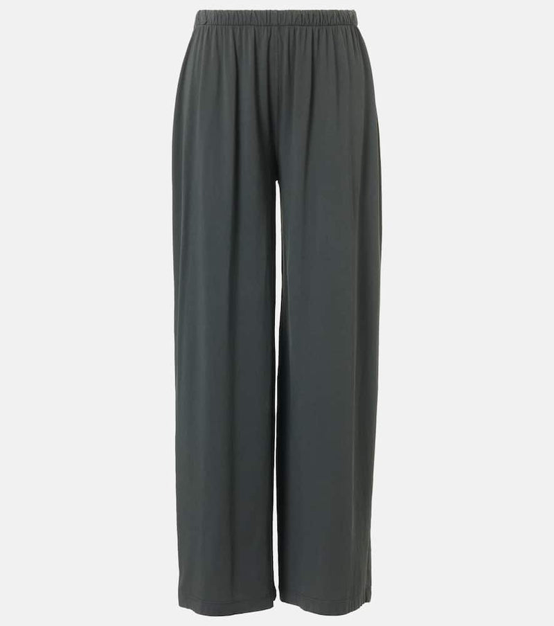 The Row Ukira cotton jersey wide-leg pants