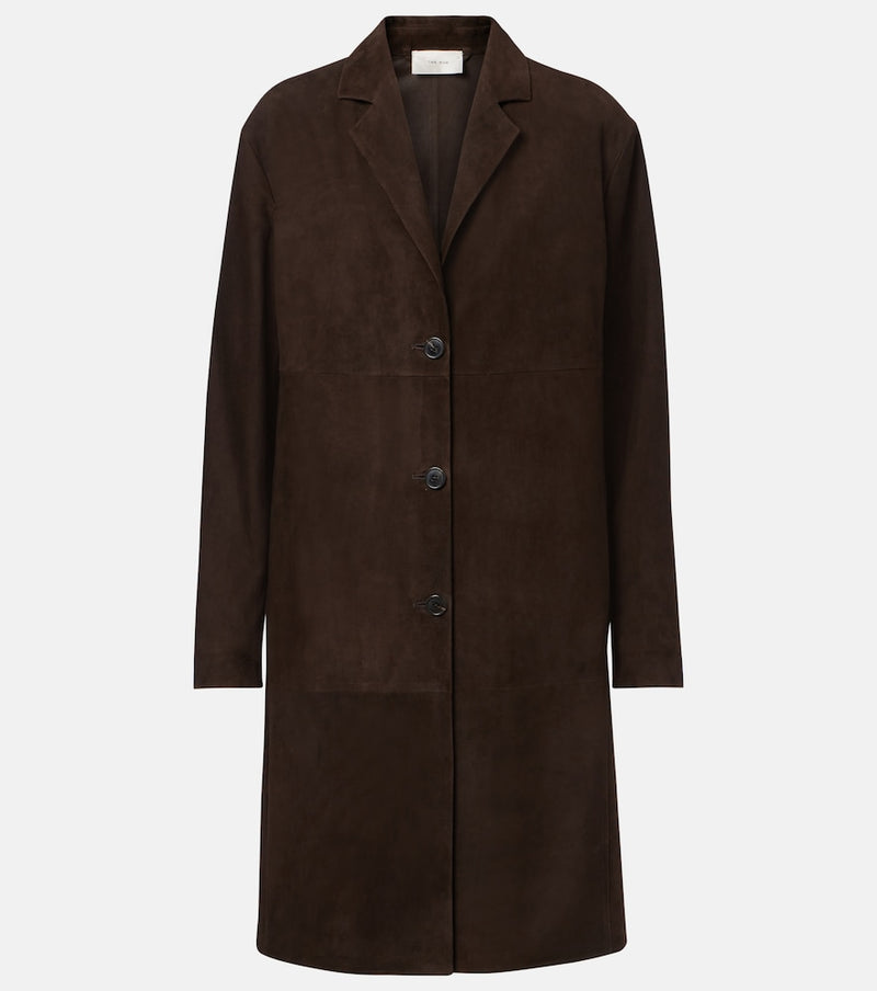 The Row Babilonia suede coat