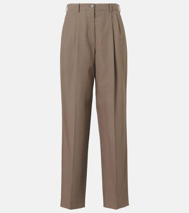The Row Bryce wool and silk straight pants