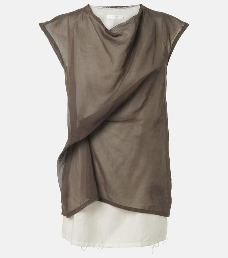 The Row Inawa draped layered cotton top