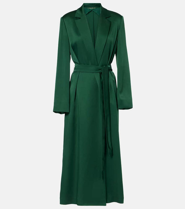 Max Mara Giselda satin wrap coat