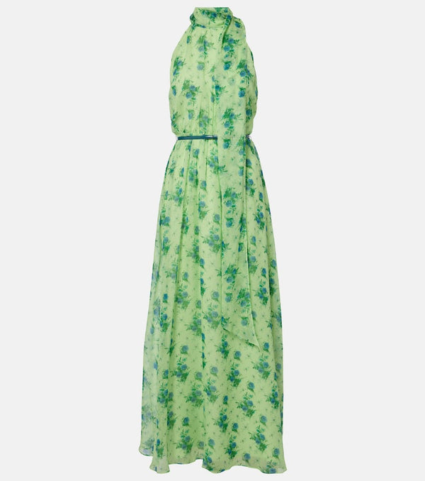 Max Mara Cactus halterneck silk gown