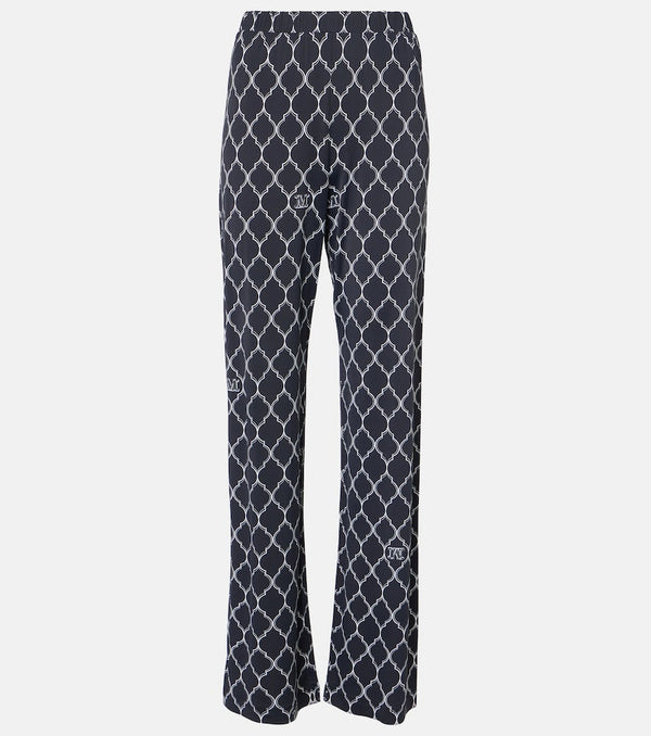 Max Mara Logo printed straight pants