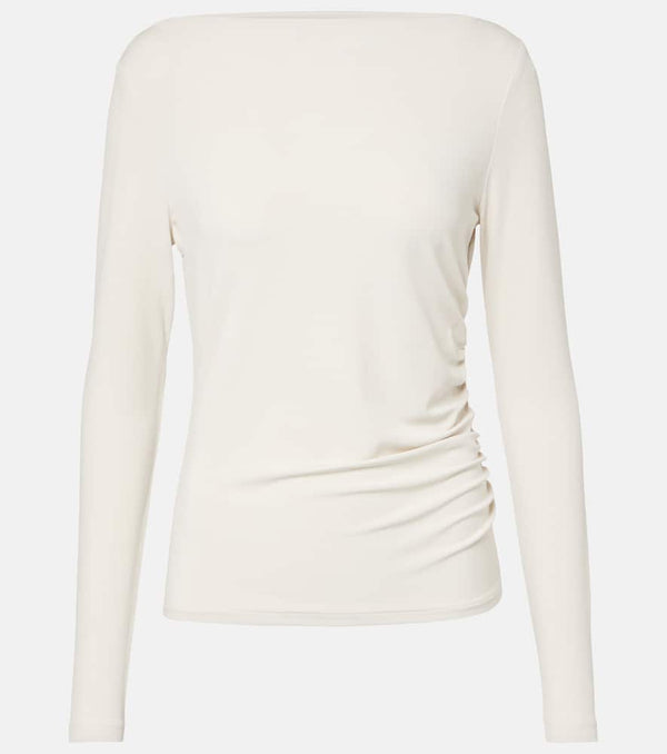 Max Mara Catullo ruched crêpe jersey top