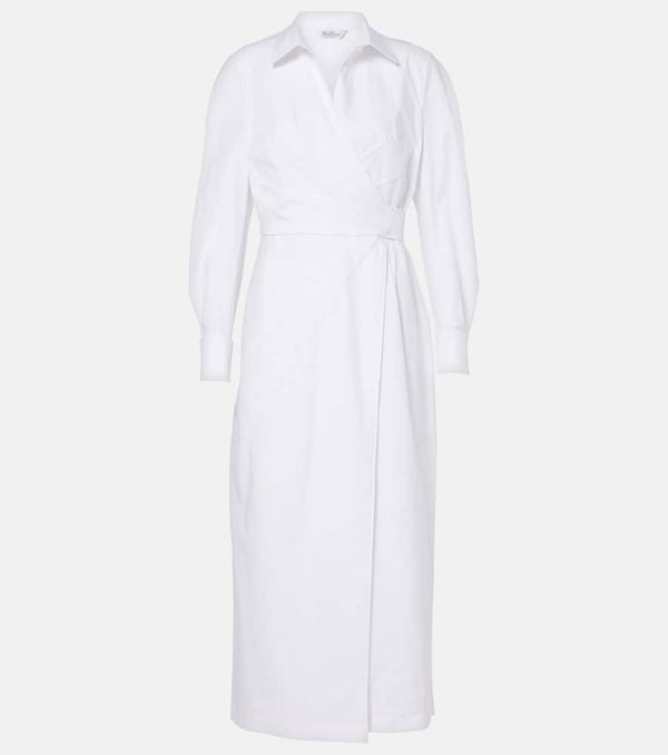 Max Mara Cotton-blend twill wrap dress