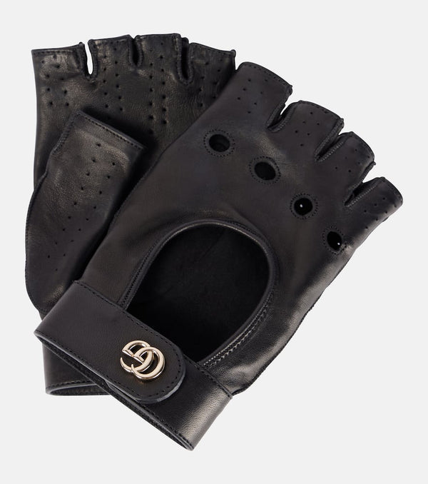 Gucci GG leather gloves