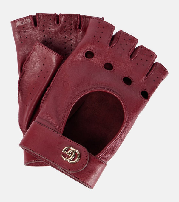 Gucci Double G leather driving gloves