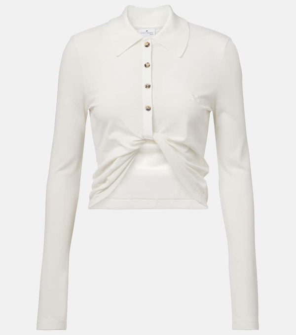 Courreges Cropped cotton shirt