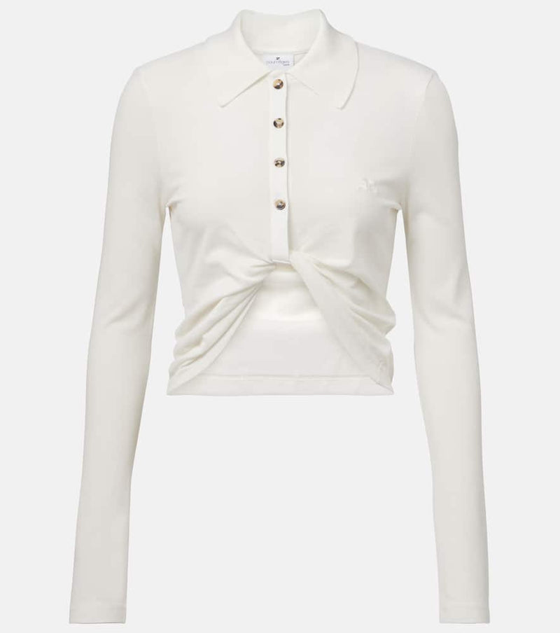 Courreges Cropped cotton shirt