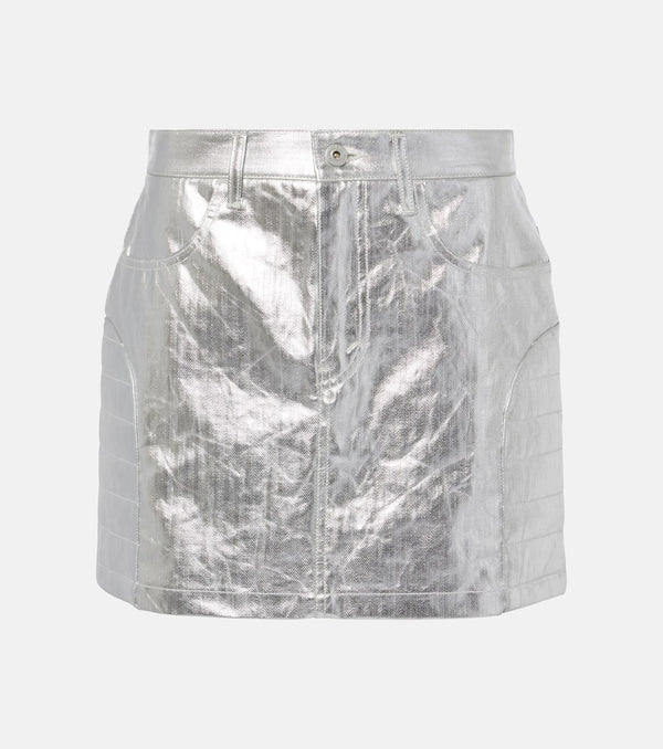 Junya Watanabe Metallic-effect cotton miniskirt