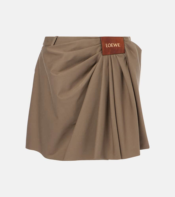 Loewe Draped cotton and silk miniskirt