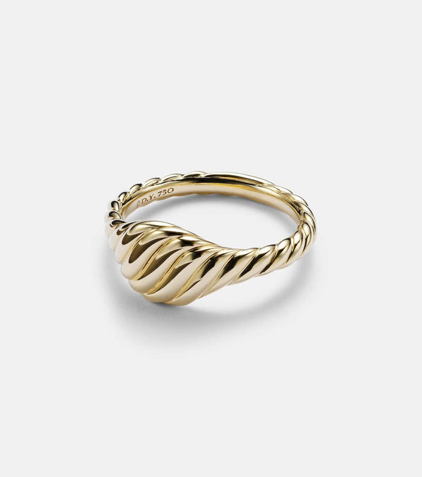 David Yurman Sculpted Cable 18kt gold pinky ring