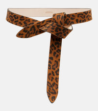 Isabel Marant Lecce leopard-print suede belt