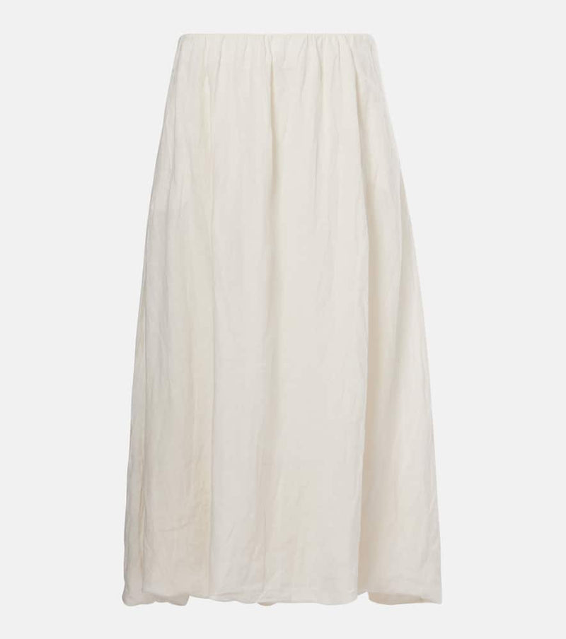 Velvet Rachelle linen midi skirt