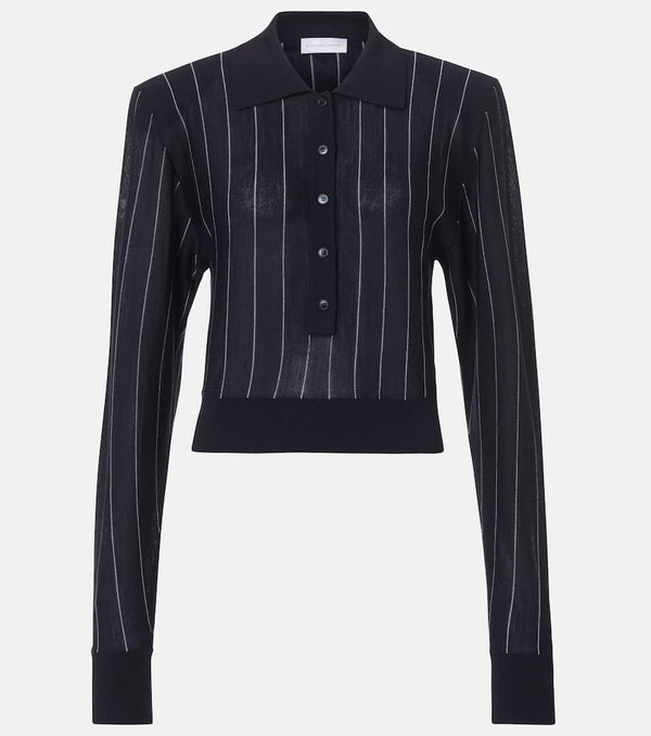 Stella McCartney Pinstripe wool polo sweater