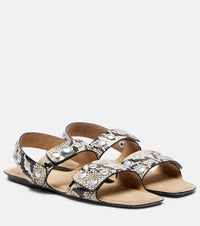 Khaite Boden snake-effect leather sandals