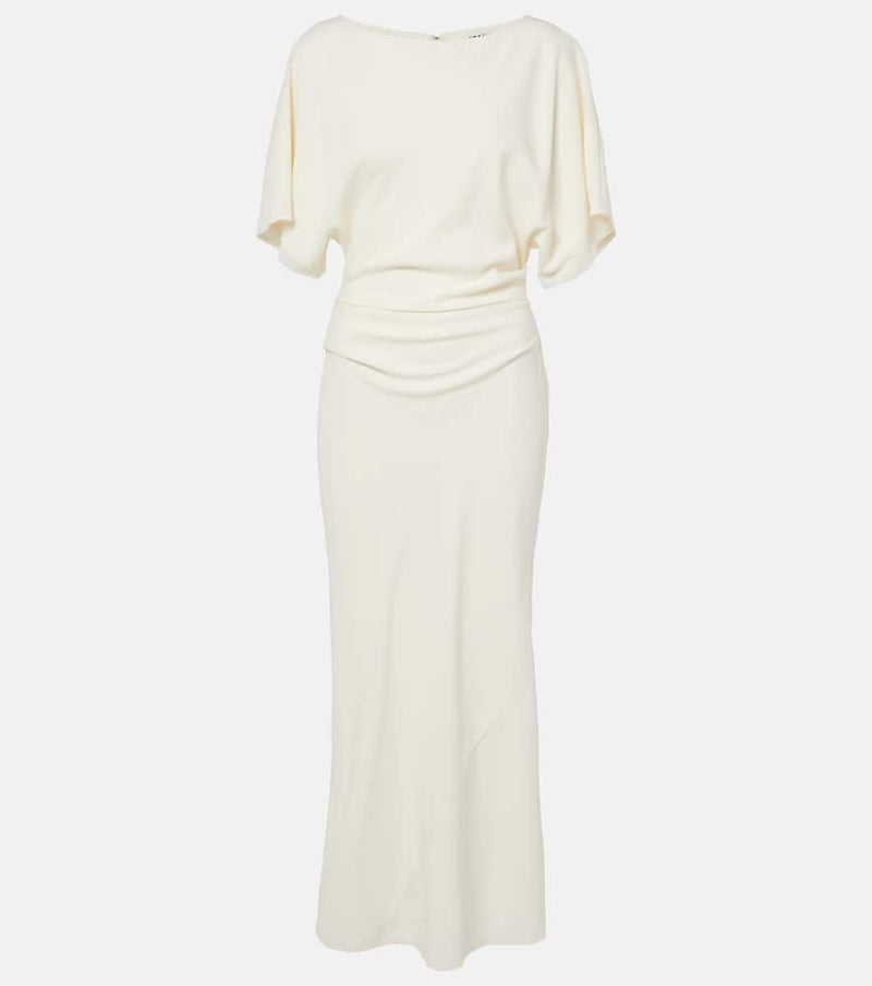 Staud Amelie gathered crepe midi dress