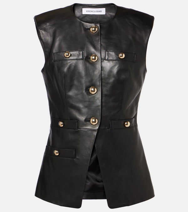 Veronica Beard Tamara leather vest