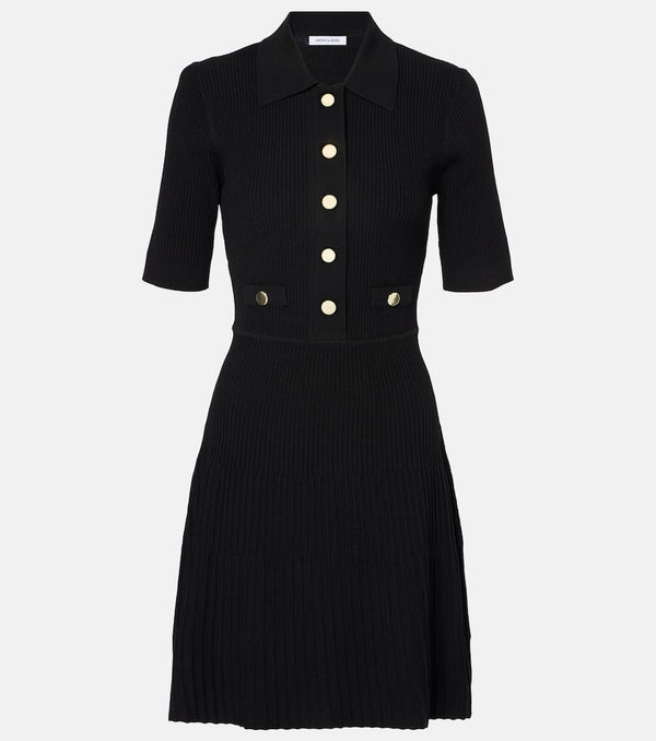 Veronica Beard Lauper ribbed-knit polo dress