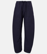 Leset Kyoto cotton wide-leg pants