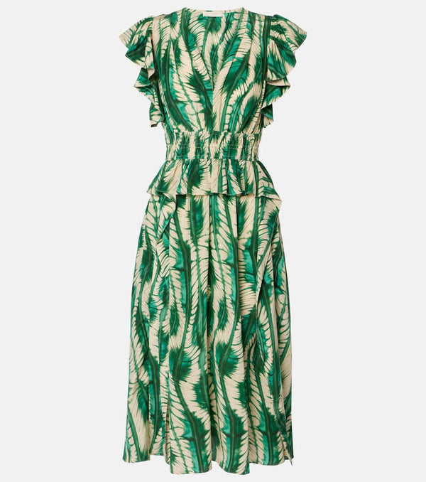 Ulla Johnson Brielle silk crêpe de chine midi dress