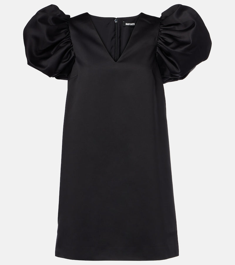 Rotate Puff-sleeve satin minidress