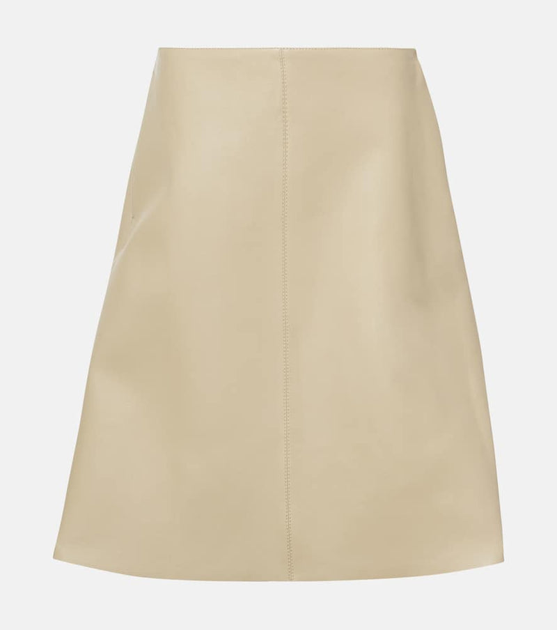 Toteme Leather midi skirt